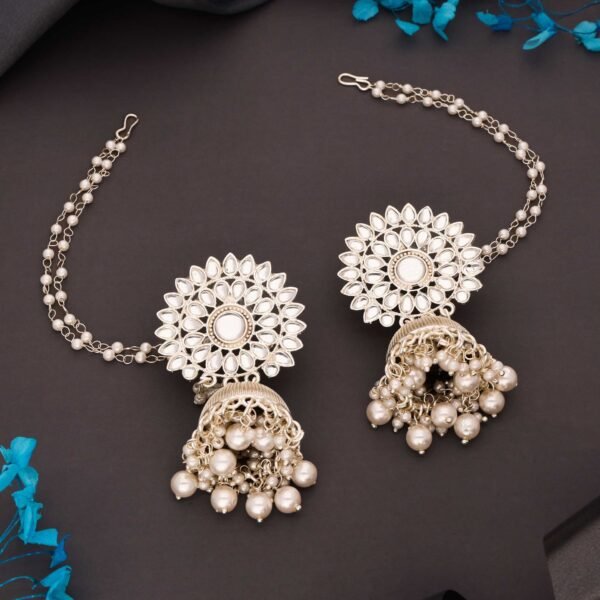 Gold Plated Pearl Beaded Handcrafted Jhumka Earrings